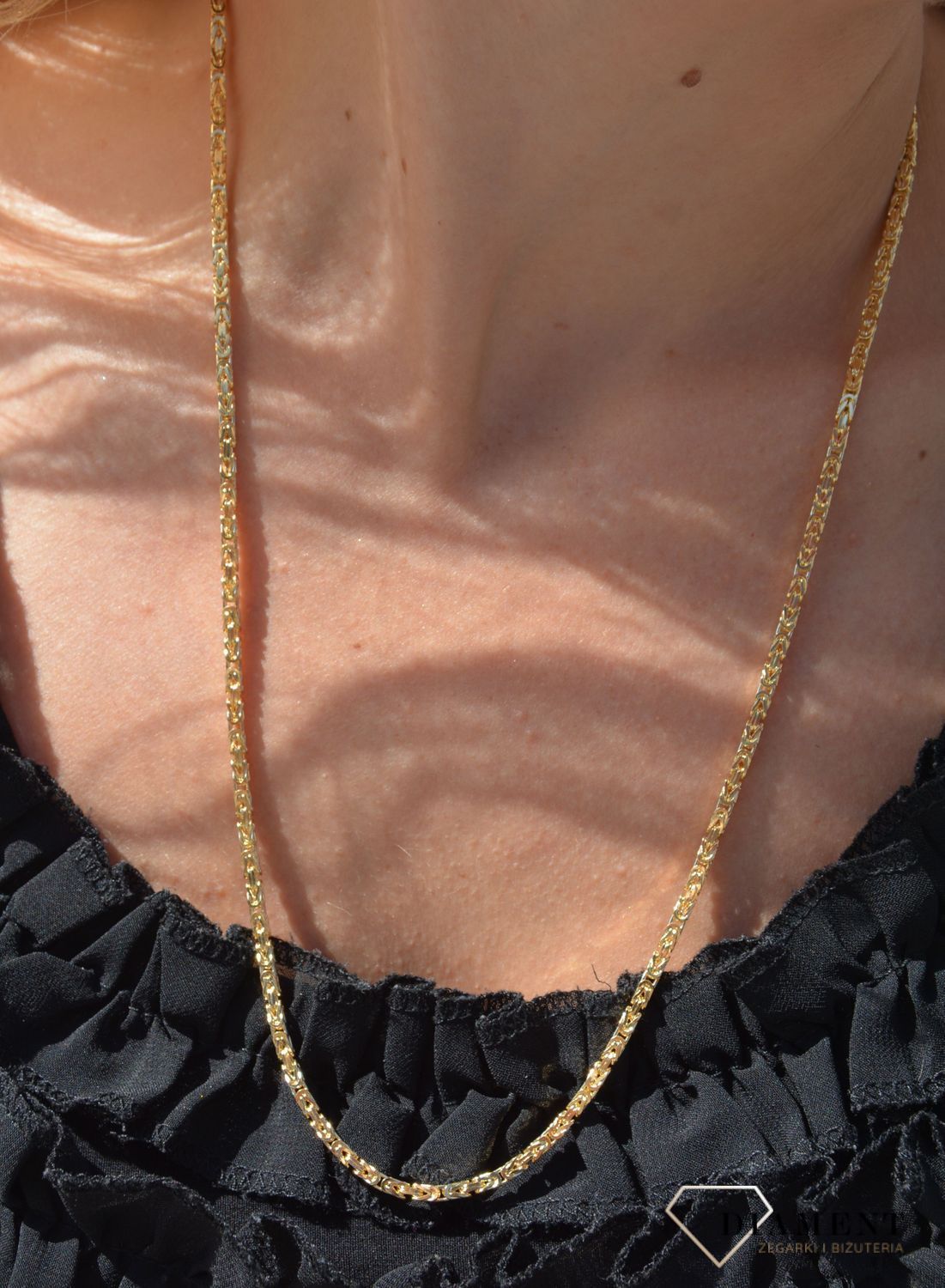 Złoty łańcuszek 585 królewski (bizantina) 1380-060 (1).jpg